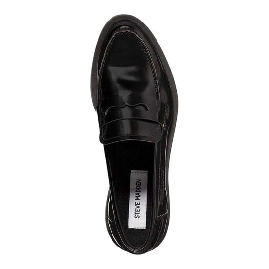 Steve Madden Dames Marina casual penny loafers van lakleer met lage blokhak (Zwart) - Image 4