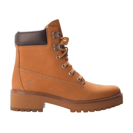 Timberland Dames Carnaby Cool Leren Blokhak Enkellaarsjes (Tarwe) - Image 1