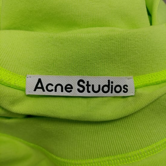 Acne Studios Erin Stamp T-shirtjurk van katoen in neon groen - Image 3