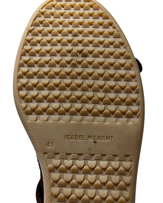 Isabel Marant enkellaarsjes met tijgerprint in bruin suède - Image 6