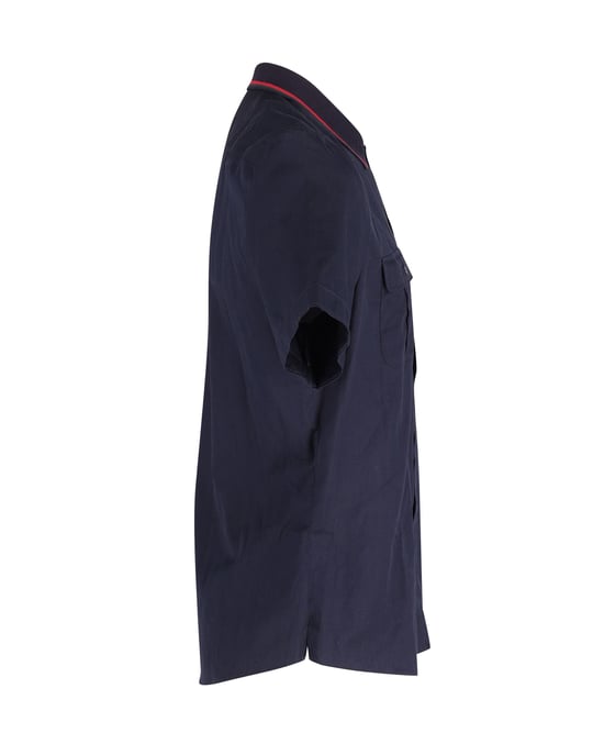 Gucci gestreept overhemd met kraag in marineblauw katoen - Image 2