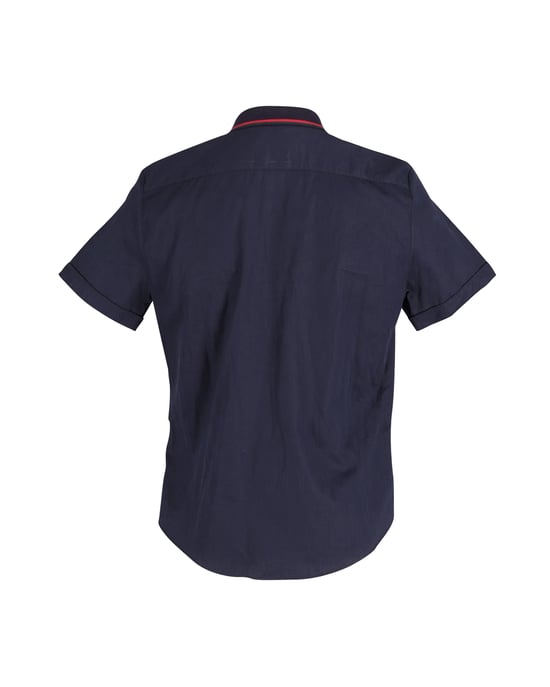Gucci gestreept overhemd met kraag in marineblauw katoen - Image 3