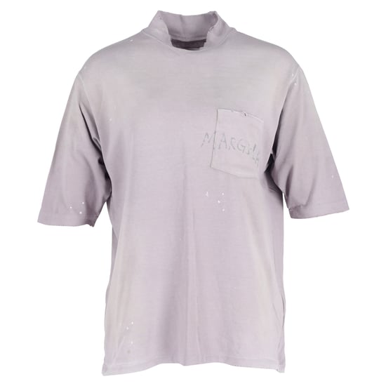 Maison Margiela T-shirt met handgeschreven logo in paarse katoen - Image 1