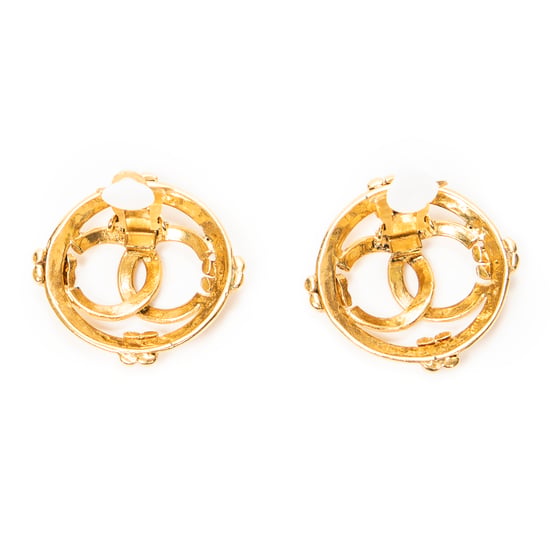 CC Round Clip On Earrings   oorbellen - Image 3