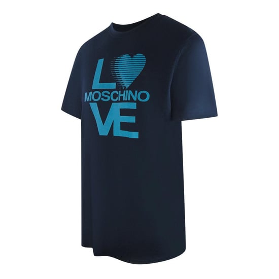 Love Moschino Heren Liefde Katoenen T-Shirt (Marineblauw) - Image 3