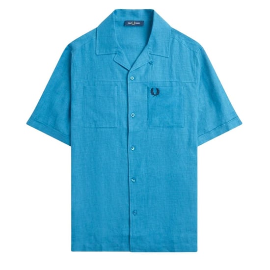 Fred Perry Heren Runaway Linnen Overhemd (Oceaan Blauw) - Image 1