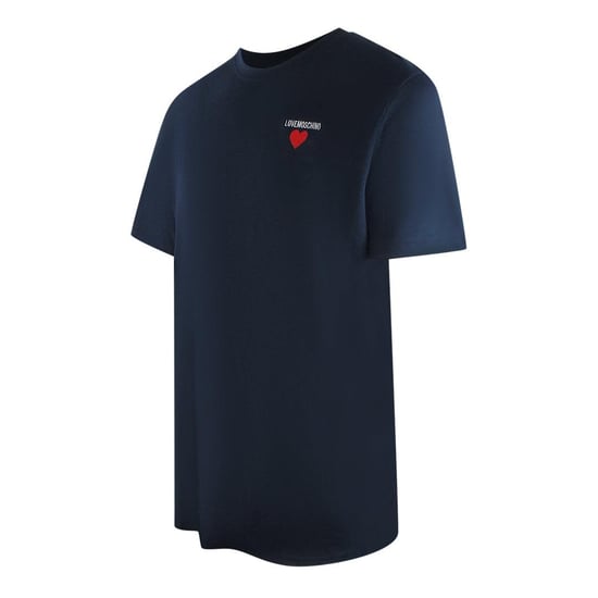 Love Moschino Heren Hart Logo T-Shirt (Marineblauw) - Image 3