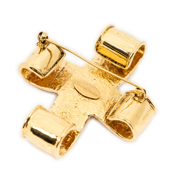 CC Cross Brooch Pin Broche - Image 2