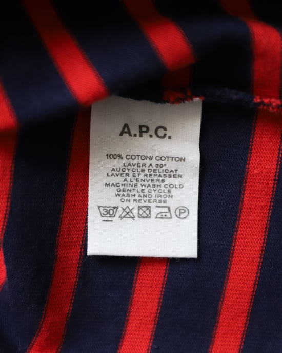 A.P.C. gestreept T-shirt van rood katoen - Image 5