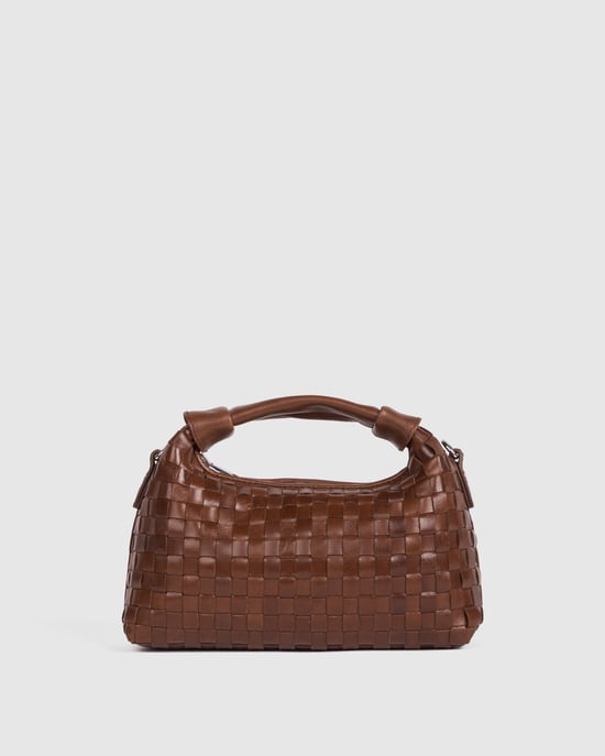 Mini Dandy Vlochten Regenbruin Tas - Image 1