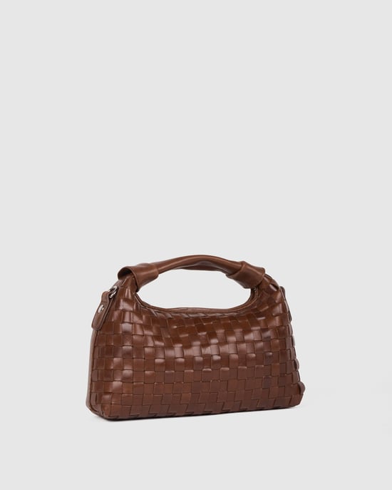 Mini Dandy Vlochten Regenbruin Tas - Image 3