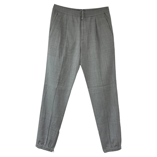 Dior getailleerde trainingsbroek van grijze wol. - Image 1