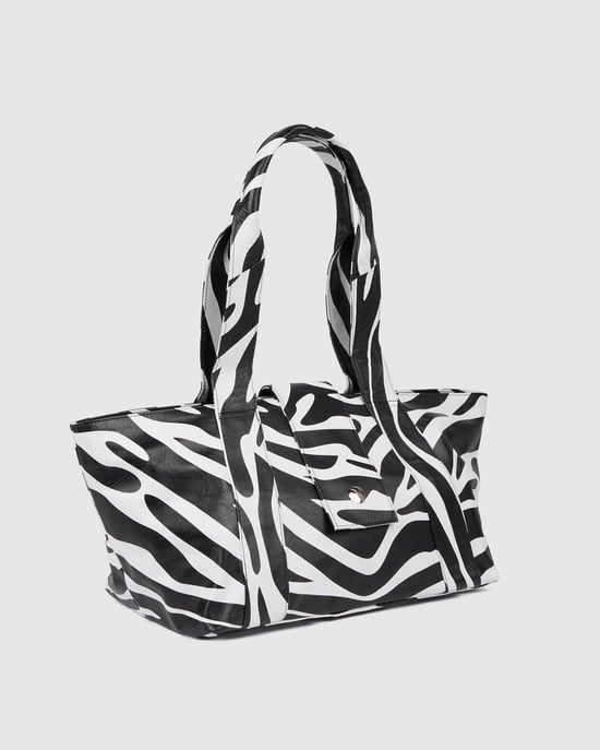 Maxi Shopper Savanna Zwarte Streep Tas - Image 3