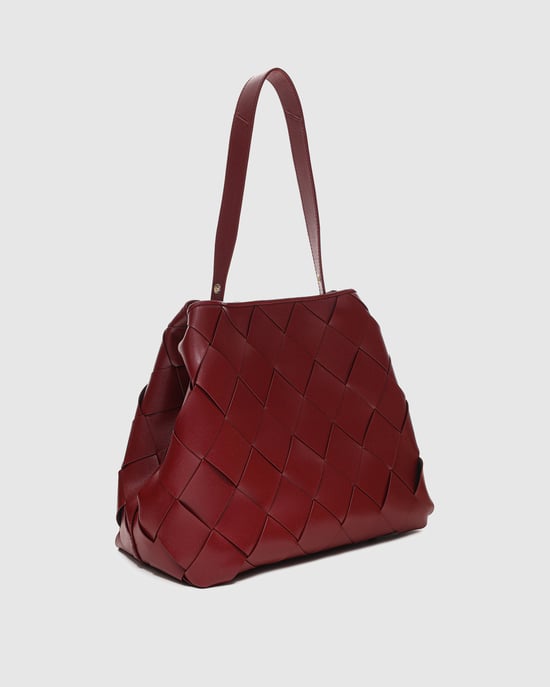 Chiara Vlochten Florence Maroon met Goud Tas - Image 2