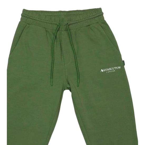 Aquascutum Heren Patroon Slim Joggers (Militair Groen) - Image 3