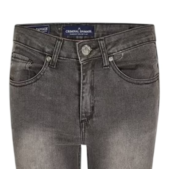 Criminal Damage SOS Ripped Skinny Jeans voor dames (Grijs) - Image 3