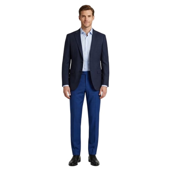 Boss H-Genius Effen Rechte Chino's (Marineblauw) - Image 3
