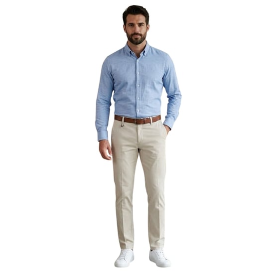 Boss Slanke chino’s van katoen voor heren (Wit) - Image 4