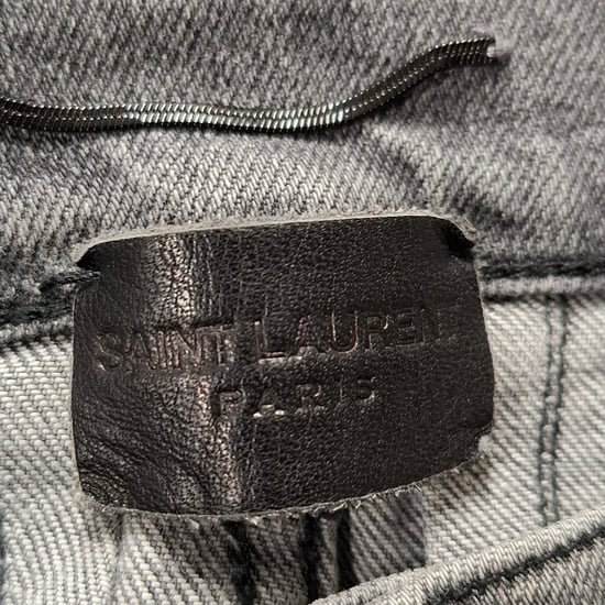 Saint Laurent Slim Fit Jeans in grijze katoenen denim - Image 3