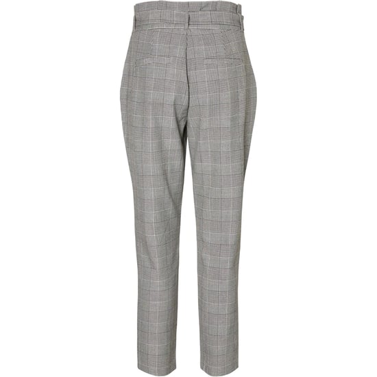 Vero Moda Dames Geruite Paperbag Petite Broek (Grijs) - Image 2