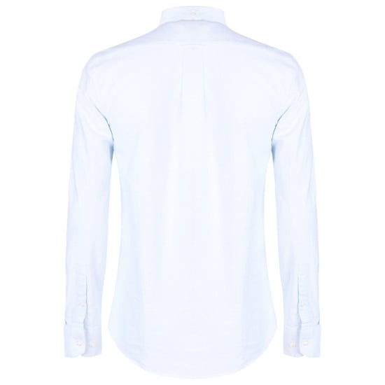 Farah Vintage Oxford-overhemd met lange mouwen en knoopsluiting voor heren (Hemelsblauw) - Image 2
