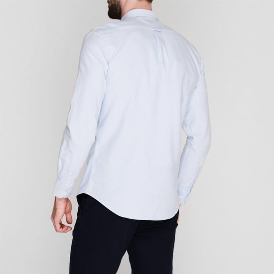 Farah Vintage Oxford-overhemd met lange mouwen en knoopsluiting voor heren (Hemelsblauw) - Image 4