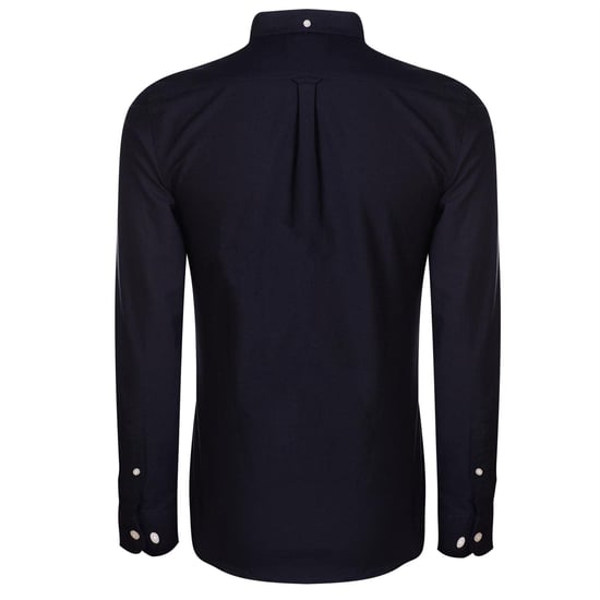 Farah Vintage Oxford-overhemd met lange mouwen en knoopsluiting voor heren (Marine) - Image 2