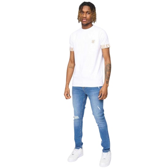 SikSilk Roke skinny jeans voor heren (Gewassen blauw) - Image 1