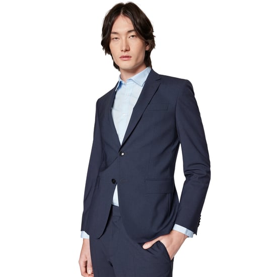 Boss Heren Colbert met Revers (Blauw) - Image 3