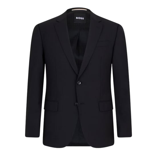 Boss Heren Colbert met Revers (Zwart) - Image 1