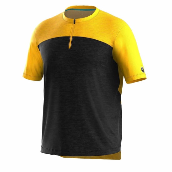 Bicycle Line Heren Sentiero Korte Mouwen Fietsshirt (Zwart/Geel) - Image 1