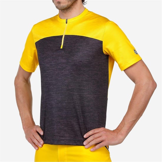 Bicycle Line Heren Sentiero Korte Mouwen Fietsshirt (Zwart/Geel) - Image 3