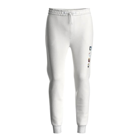 Boss Heren SkeDigital trainingsbroek met logo in kleurverloop (Wit) - Image 2