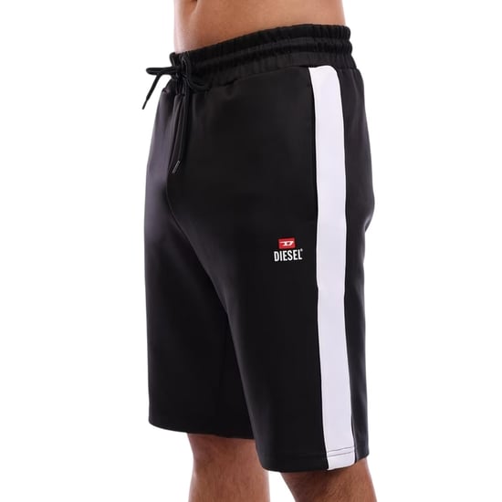 Diesel Heren Fleece Sweat Shorts (Zwart) - Image 3