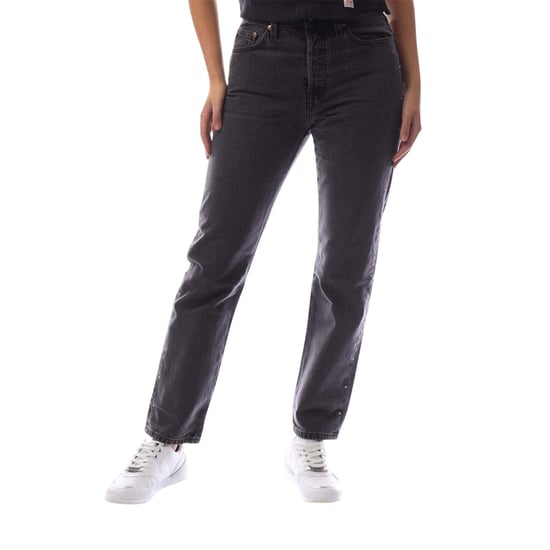 Levis 501-denimjeans met 5 zakken voor dames (Zwart) - Image 1