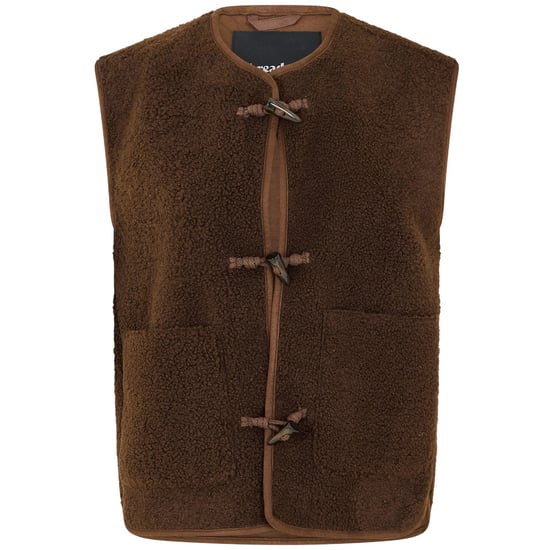 Threadbare Itoje Borg-vest voor dames (Chocolade) - Image 1