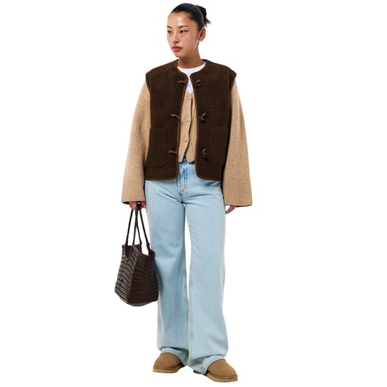 Threadbare Itoje Borg-vest voor dames (Chocolade) - Image 5