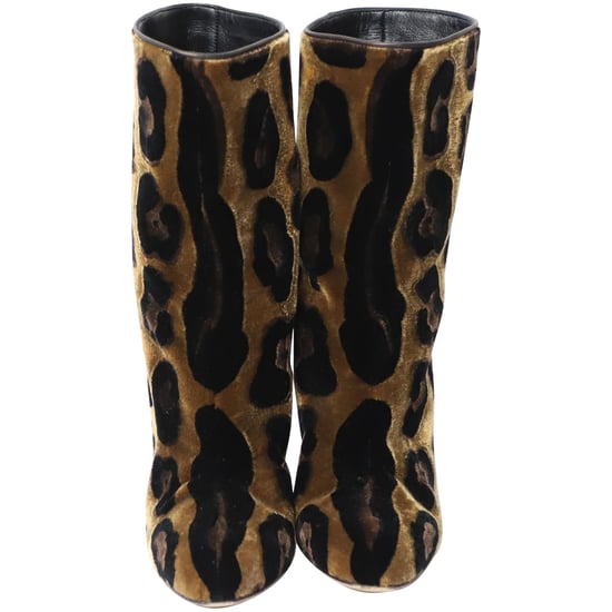 Dolce & Gabbana Kalfslaarsjes met luipaardprint, veelkleurig fluweel - Image 2