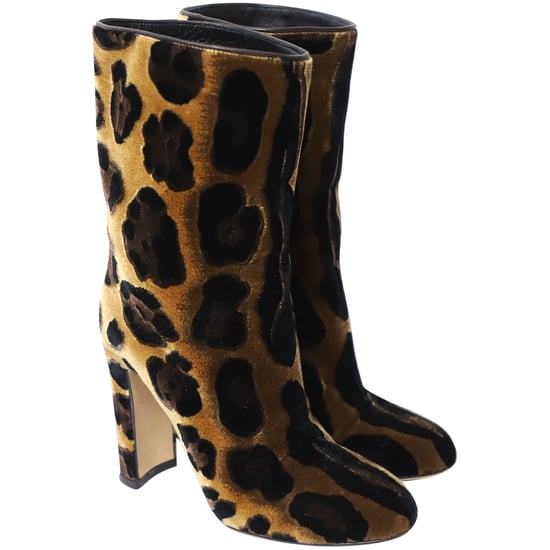 Dolce & Gabbana Kalfslaarsjes met luipaardprint, veelkleurig fluweel - Image 3