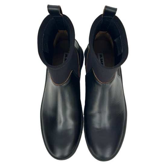 Jil Sander Chelsea Enkellaarsjes in Zwart Leer - Image 6