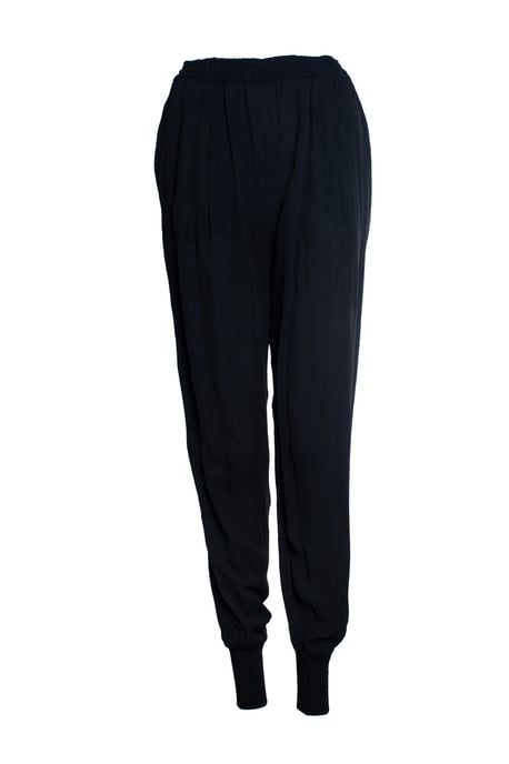 Stella McCartney, zwarte sportieve sheer pantalon - Image 1