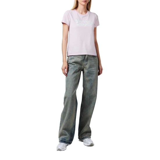 Levis Dames/Dames Grafisch Print T-shirt (Roze) - Image 4