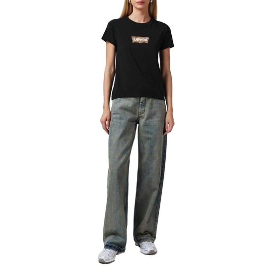 Levis Dames/Dames Grafisch Print T-shirt (Zwart) - Image 4