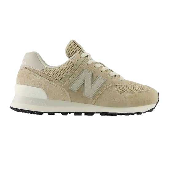 New Balance 574 suède sneakers met sleehak voor dames (Beige/Wit) - Image 1
