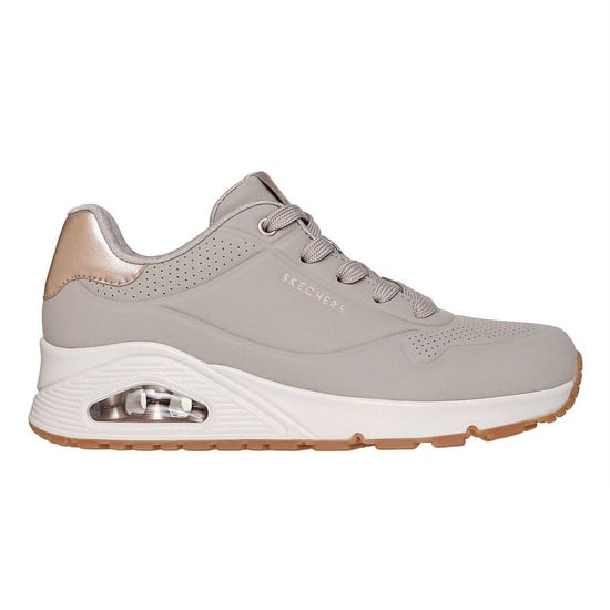 Skechers Uno Stand On Air-sneakers met sleehak voor dames (Taupe-beige/metallic goud) - Image 1