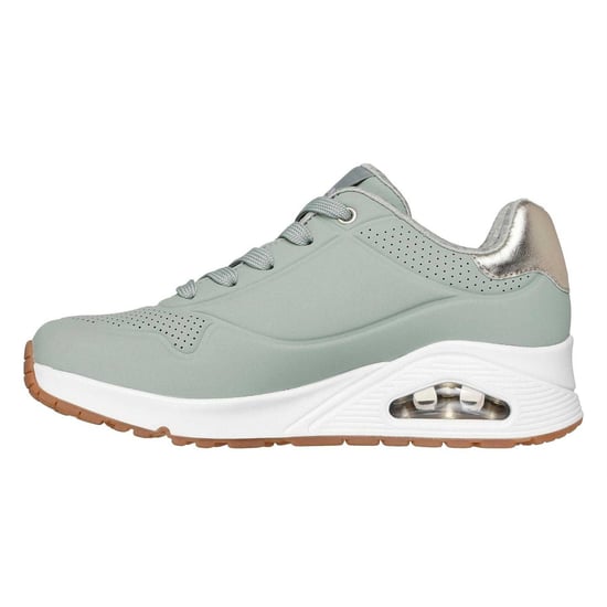 Skechers Uno Stand On Air-sneakers met sleehak voor dames (Salie/Metallic goud) - Image 2