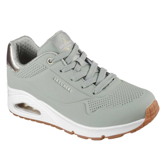 Skechers Uno Stand On Air-sneakers met sleehak voor dames (Salie/Metallic goud) - Image 3