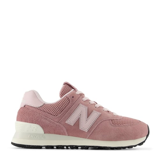 New Balance 574 suède sneakers met sleehak voor dames (Roze) - Image 1