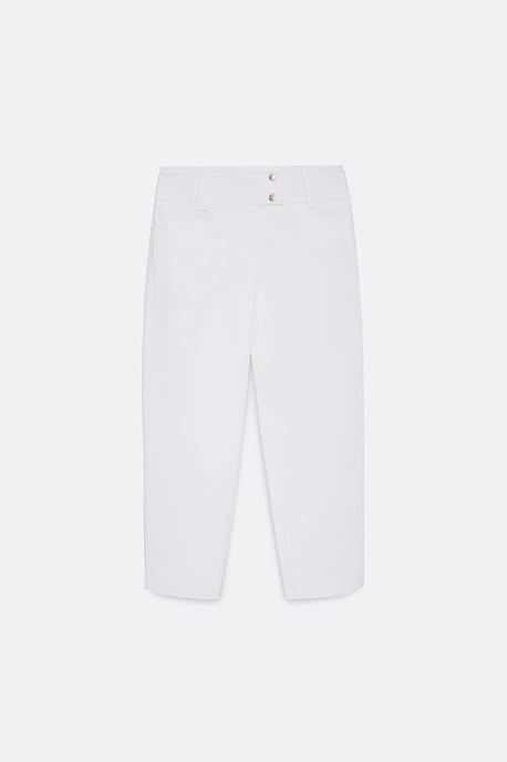 Dames Hoge Taille Wijde Capri Broek - Image 5
