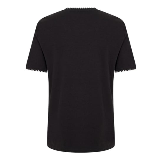 Threadbare Gebreid T-shirt voor heren van Perth (Zwart/Ecru) - Image 2